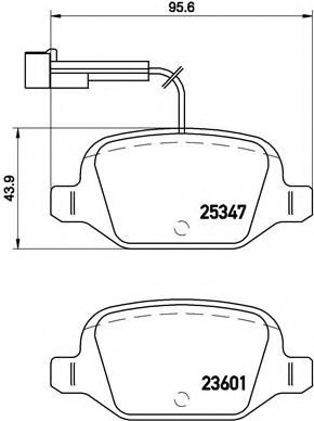 Set placute frana,frana disc FIAT 500 C (312) (2009 - 2016) BREMBO P 23 146 piesa NOUA