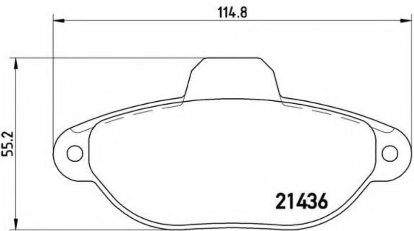 Set placute frana,frana disc FIAT 500 C (312) (2009 - 2016) BREMBO P 23 160 piesa NOUA