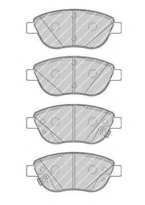 Set placute frana,frana disc FIAT 500L (199) (2012 - 2016) FERODO FDB4458 piesa NOUA