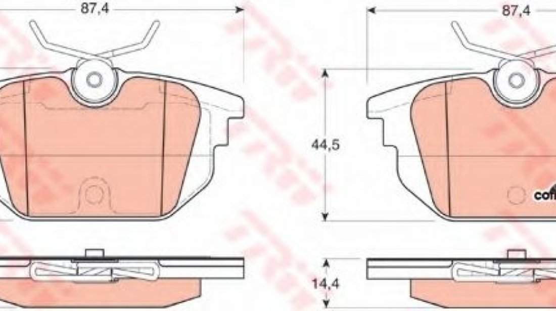 Set placute frana,frana disc FIAT BRAVO I (182) (1995 - 2001) TRW GDB1333 piesa NOUA