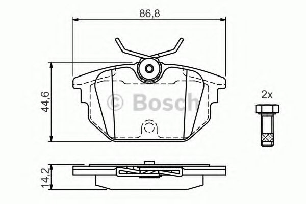 Set placute frana,frana disc FIAT BRAVO I (182) (1995 - 2001) BOSCH 0 986 424 545 piesa NOUA