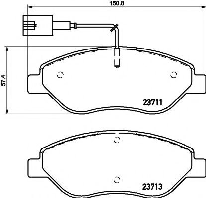 Set placute frana,frana disc FIAT BRAVO II (198) (2006 - 2016) TEXTAR 2371104 piesa NOUA