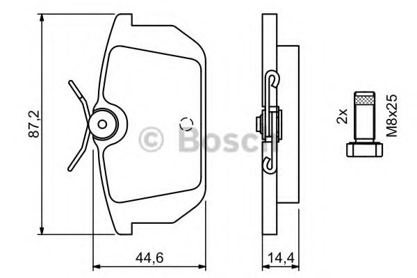 Set placute frana,frana disc FIAT CROMA (154) (1985 - 1996) BOSCH 0 986 491 030 piesa NOUA