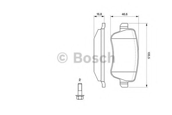 Set placute frana,frana disc FIAT CROMA (194) (2005 - 2016) BOSCH 0 986 494 125 piesa NOUA