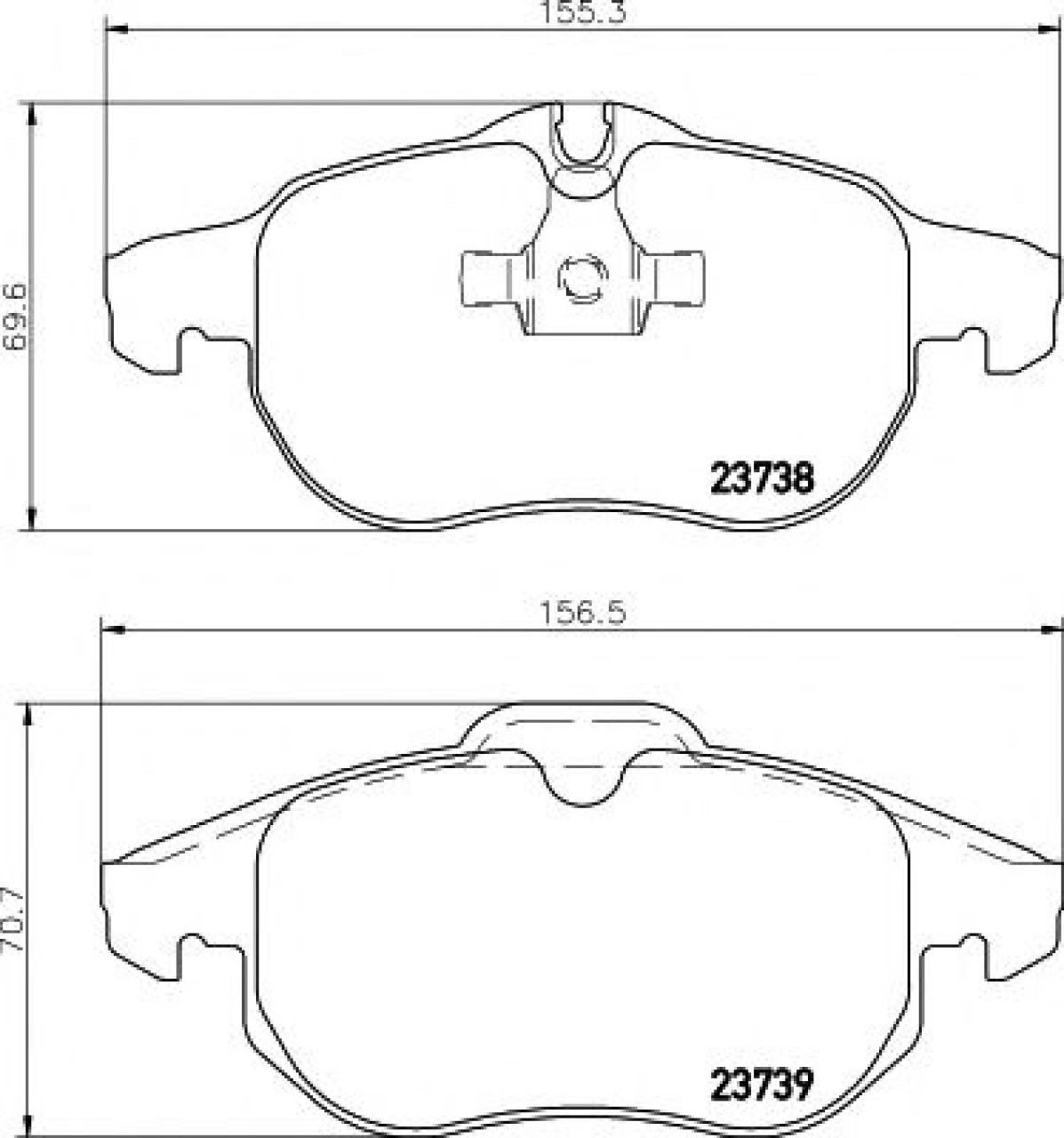 Set placute frana,frana disc FIAT CROMA (194) (2005 - 2016) TEXTAR 2373807 piesa NOUA