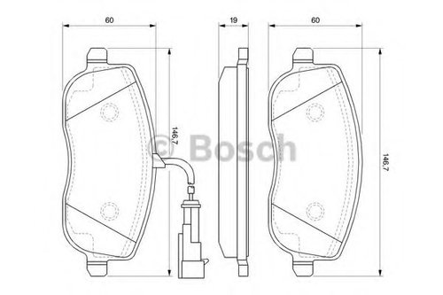 Set placute frana,frana disc FIAT CROMA (194) (2005 - 2016) BOSCH 0 986 494 068 piesa NOUA