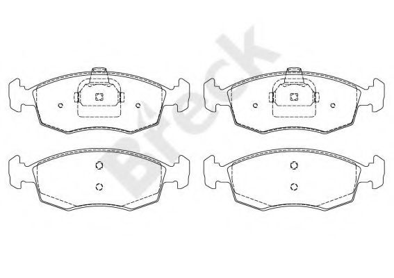 Set placute frana,frana disc FIAT DOBLO Cargo (223) (2000 - 2016) Break 23552 00 702 00 piesa NOUA