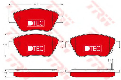 Set placute frana,frana disc FIAT DOBLO Microbus (223, 119) (2001 - 2016) TRW GDB1700DTE piesa NOUA