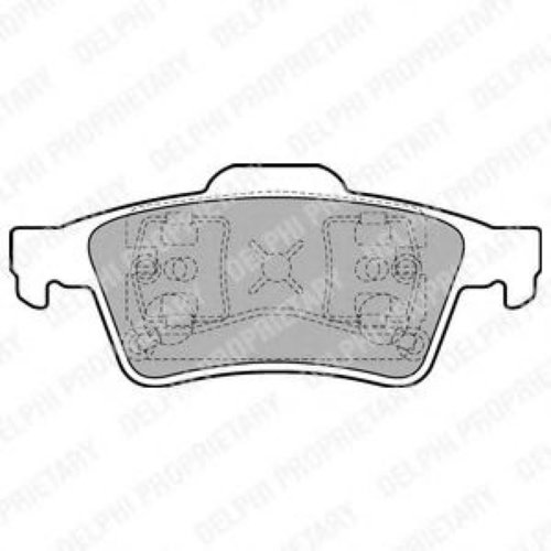 Set placute frana,frana disc FIAT DOBLO Microbus (223, 119) (2001 - 2016) DELPHI LP1701 piesa NOUA