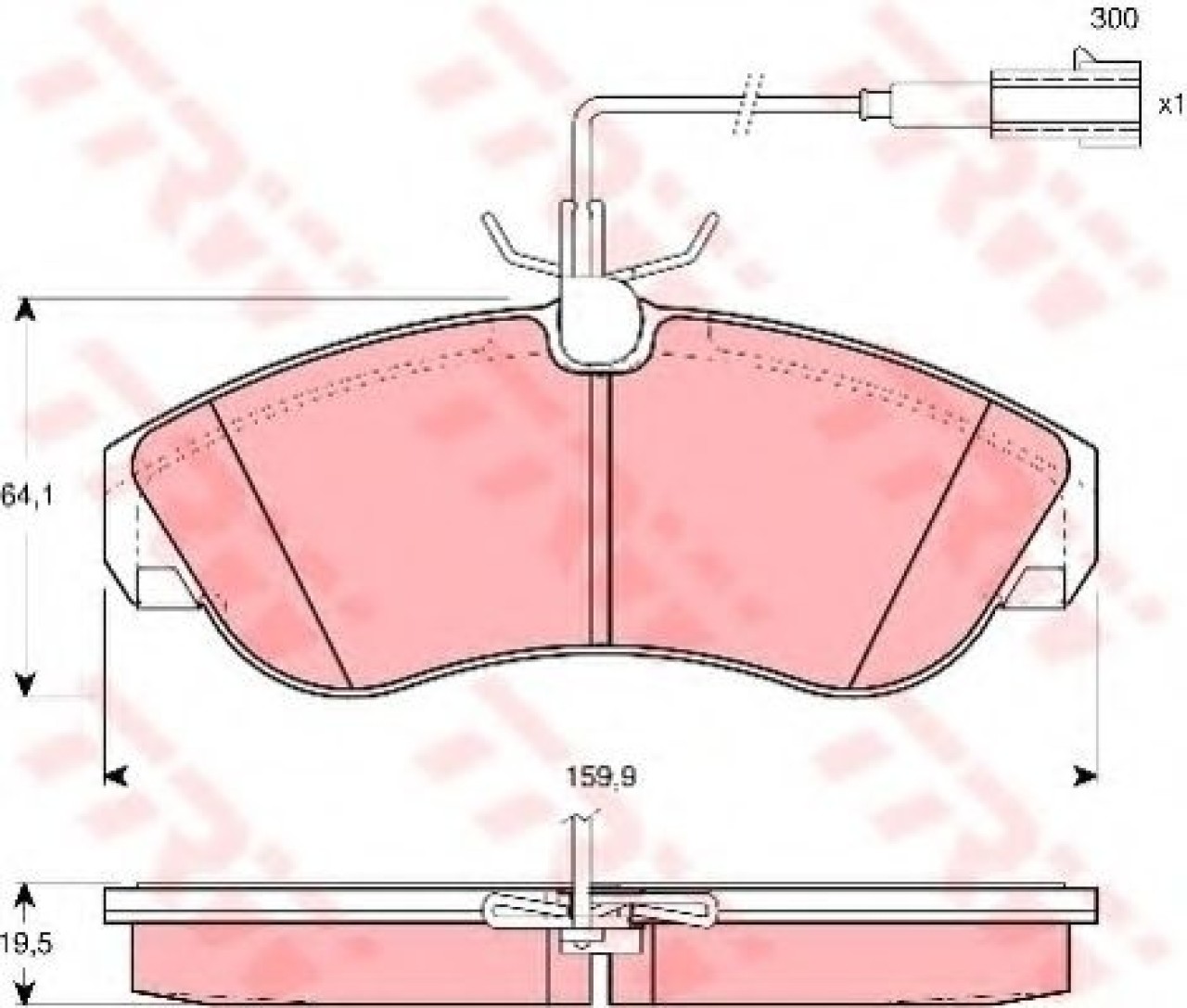 Set placute frana,frana disc FIAT DUCATO bus (230) (1994 - 2002) TRW GDB1426 piesa NOUA