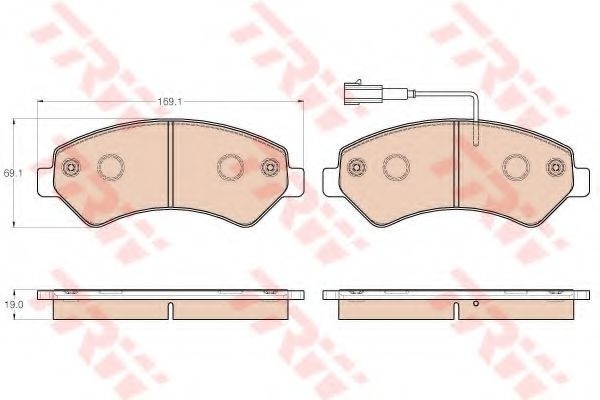 Set placute frana,frana disc FIAT DUCATO bus (250, 290) (2006 - 2016) TRW GDB1982 piesa NOUA