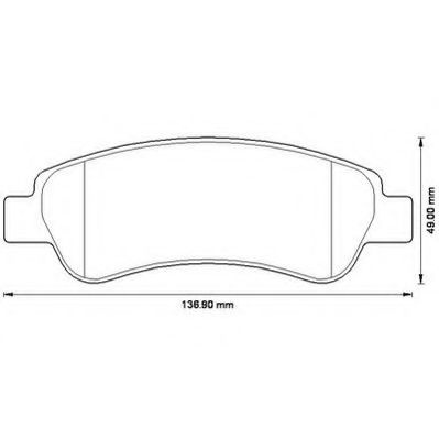 Set placute frana,frana disc FIAT DUCATO platou / sasiu (250, 290) (2006 - 2016) JURID 573274J piesa NOUA