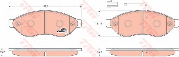 Set placute frana,frana disc FIAT DUCATO platou / sasiu (250, 290) (2006 - 2016) TRW GDB1681 piesa NOUA