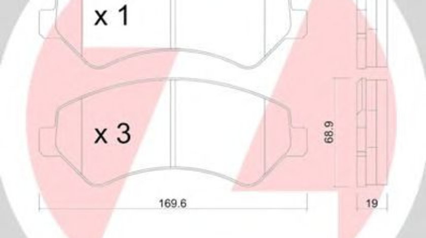 Set placute frana,frana disc FIAT DUCATO platou / sasiu (250, 290) (2006 - 2016) ZIMMERMANN 24466.190.1 piesa NOUA