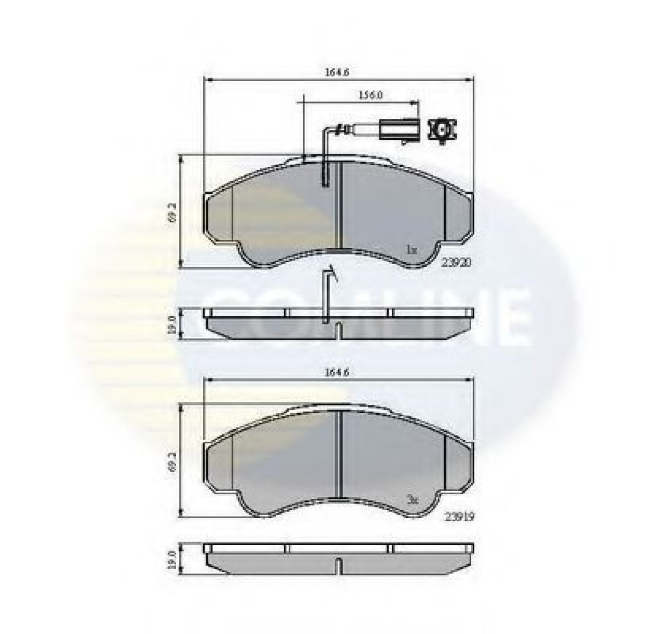 Set placute frana,frana disc FIAT DUCATO platou / sasiu (244) (2002 - 2016) COMLINE CBP11041 piesa NOUA