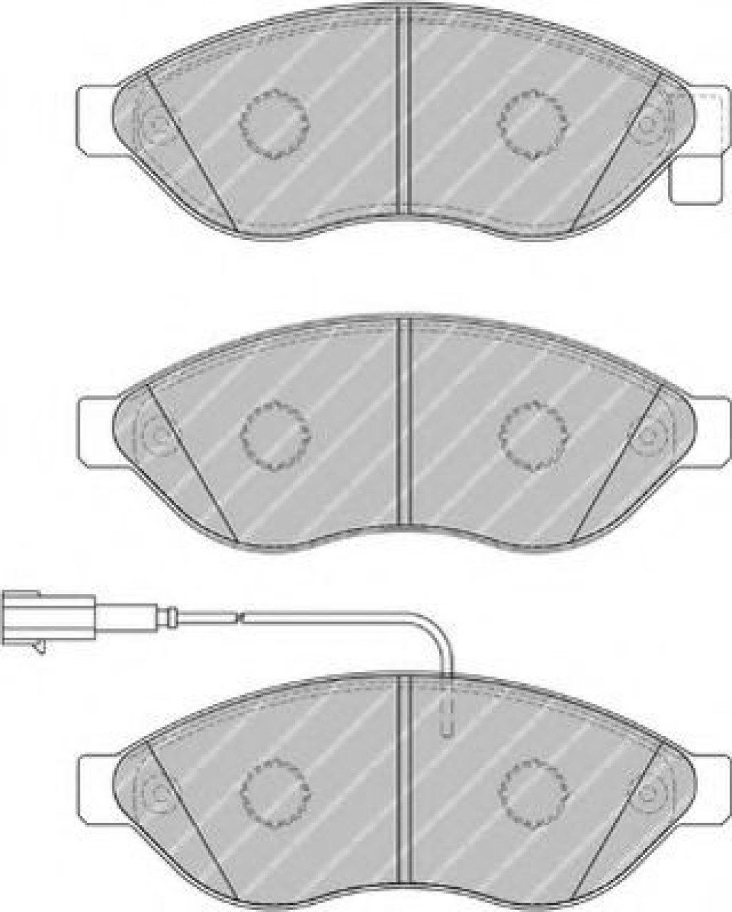 Set placute frana,frana disc FIAT DUCATO caroserie (250, 290) (2006 - 2016) FERODO FVR1924 piesa NOUA