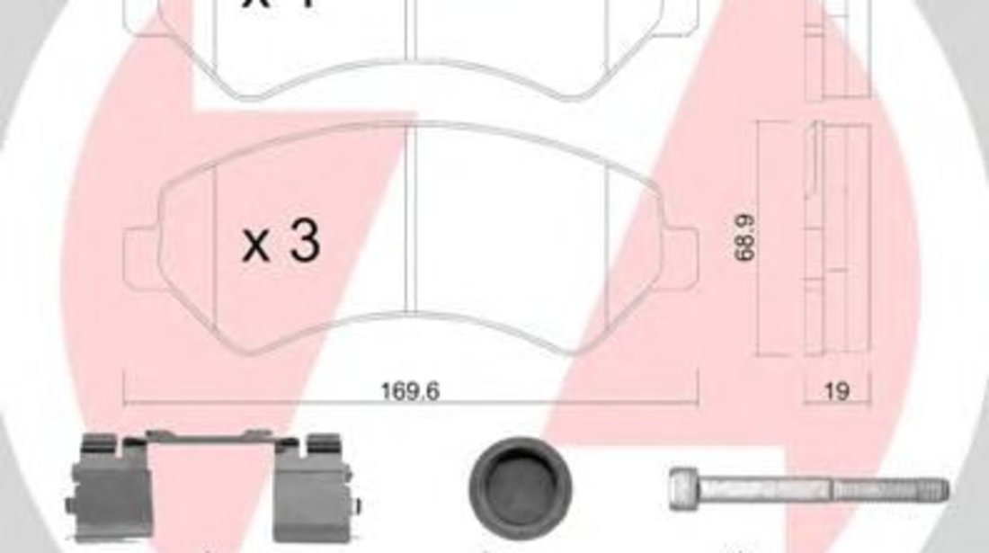 Set placute frana,frana disc FIAT DUCATO caroserie (250, 290) (2006 - 2016) ZIMMERMANN 24466.190.2 piesa NOUA