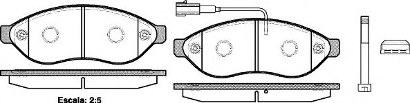 Set placute frana,frana disc FIAT DUCATO caroserie (250, 290) (2006 - 2016) REMSA 1237.01 piesa NOUA