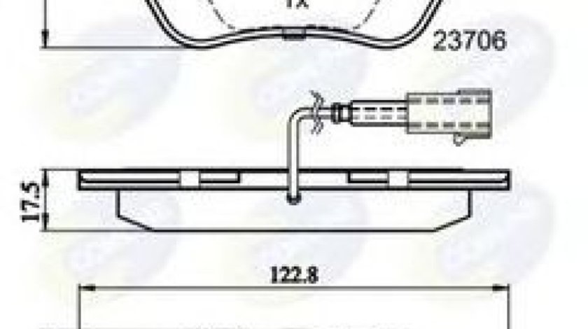 Set placute frana,frana disc FIAT FIORINO Combi (225) (2007 - 2016) COMLINE CBP11037 piesa NOUA