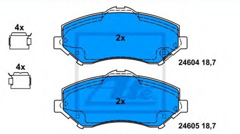 Set placute frana,frana disc FIAT FREEMONT (JC, JF) (2011 - 2016) ATE 13.0460-2766.2 piesa NOUA