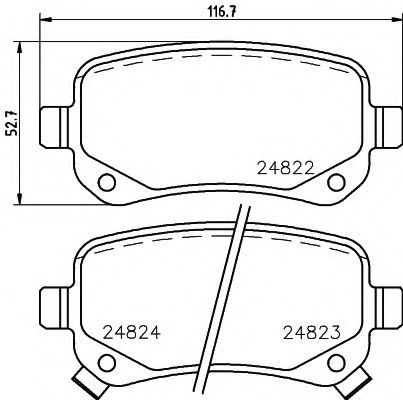 Set placute frana,frana disc FIAT FREEMONT (JC, JF) (2011 - 2016) TEXTAR 2482201 piesa NOUA