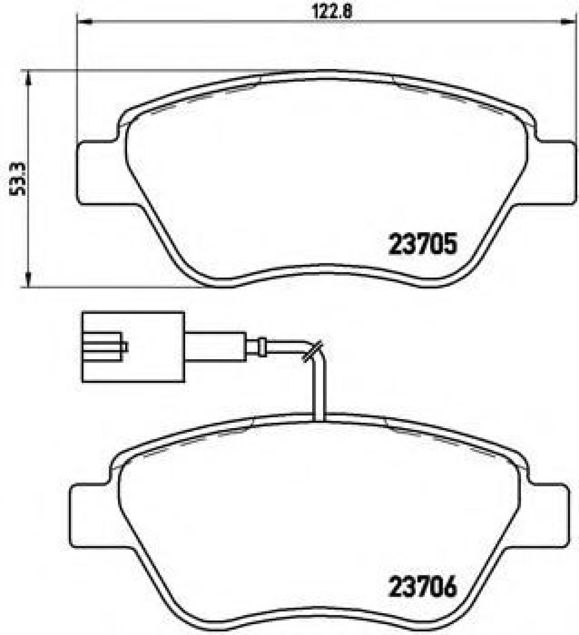 Set placute frana,frana disc FIAT GRANDE PUNTO (199) (2005 - 2016) BREMBO P 23 141 piesa NOUA