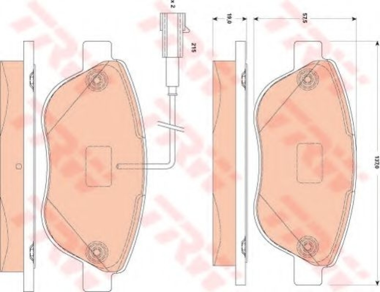 Set placute frana,frana disc FIAT GRANDE PUNTO (199) (2005 - 2016) TRW GDB1829 piesa NOUA