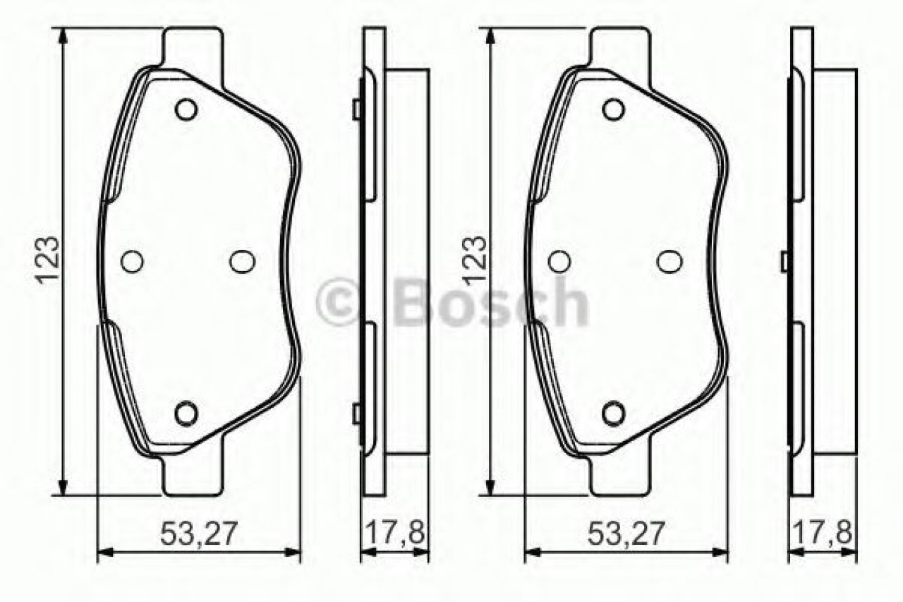 Set placute frana,frana disc FIAT IDEA (350) (2003 - 2016) BOSCH 0 986 495 102 piesa NOUA