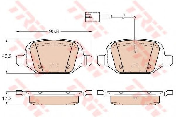 Set placute frana,frana disc FIAT LINEA (323) (2007 - 2016) TRW GDB1985 piesa NOUA