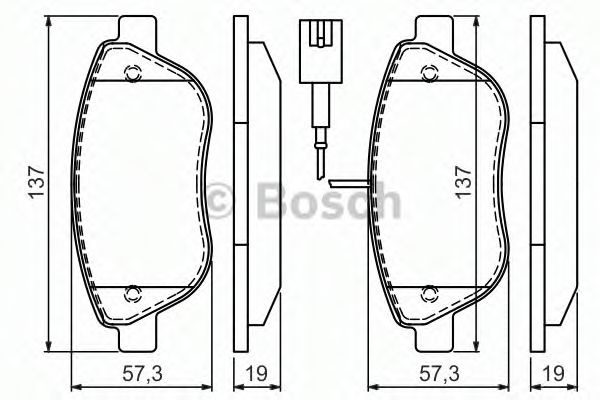 Set placute frana,frana disc FIAT LINEA (323) (2007 - 2016) BOSCH 0 986 494 464 piesa NOUA