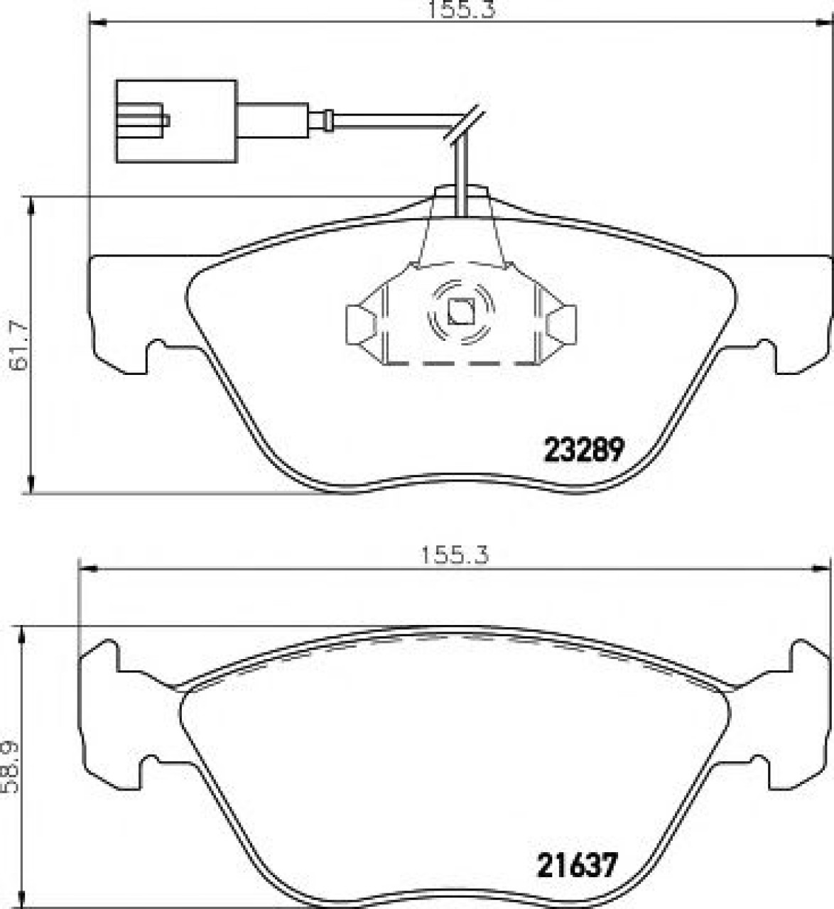 Set placute frana,frana disc FIAT MAREA (185) (1996 - 2007) TEXTAR 2328902 piesa NOUA