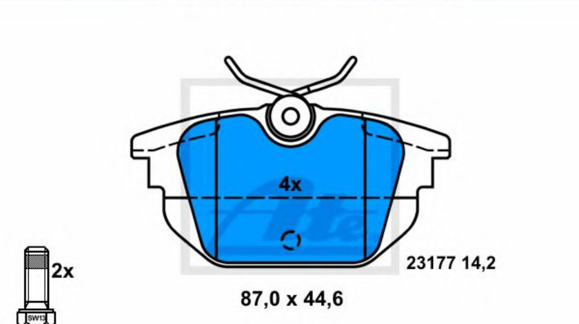 Set placute frana,frana disc FIAT MAREA (185) (1996 - 2007) ATE 13.0460-2826.2 piesa NOUA