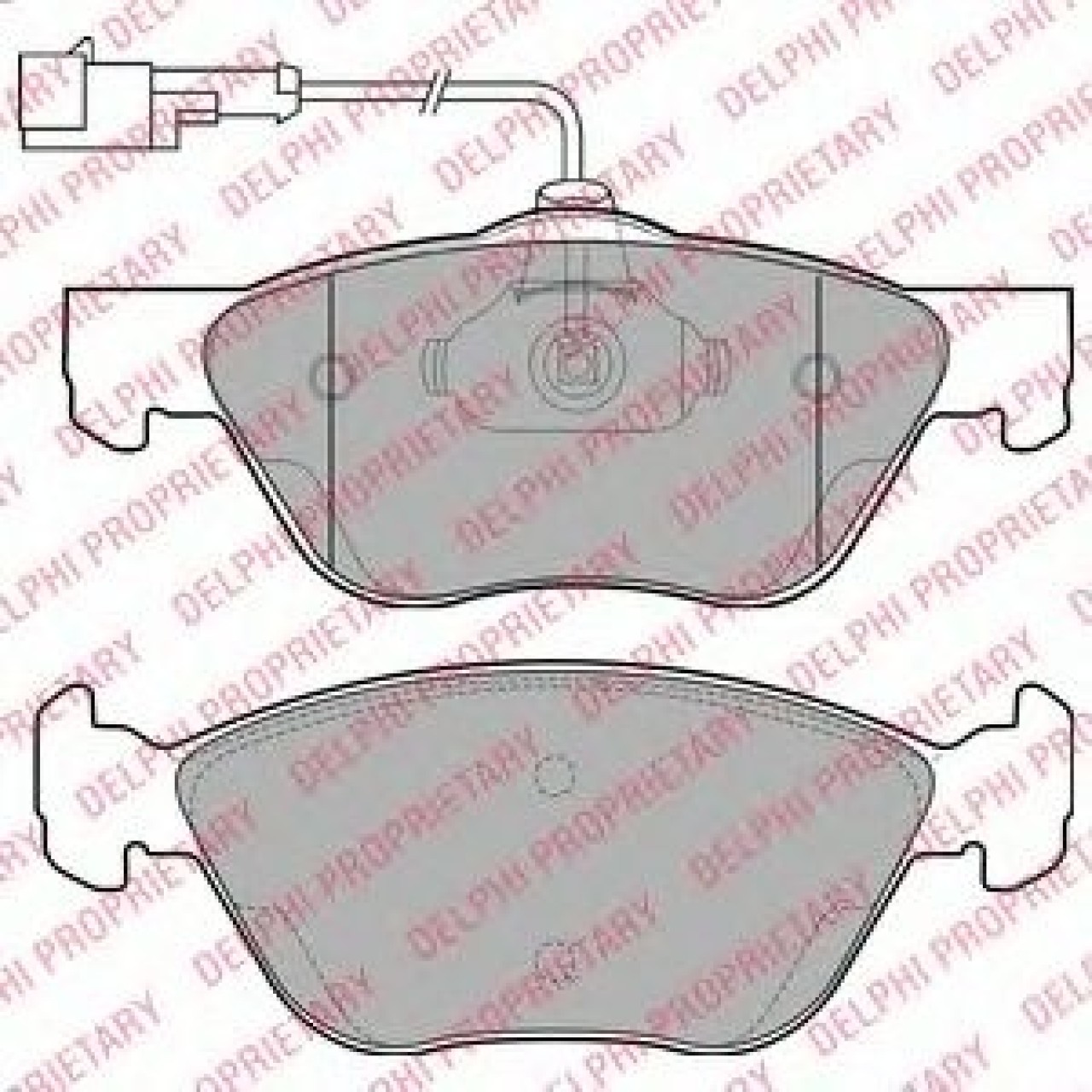 Set placute frana,frana disc FIAT MAREA Weekend (185) (1996 - 2007) DELPHI LP1587 piesa NOUA