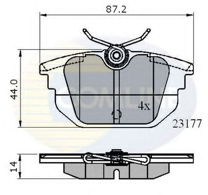 Set placute frana,frana disc FIAT MAREA Weekend (185) (1996 - 2007) COMLINE CBP01012 piesa NOUA