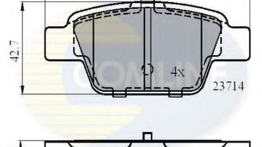 Set placute frana,frana disc FIAT MULTIPLA (186) (1999 - 2010) COMLINE CBP01039 piesa NOUA