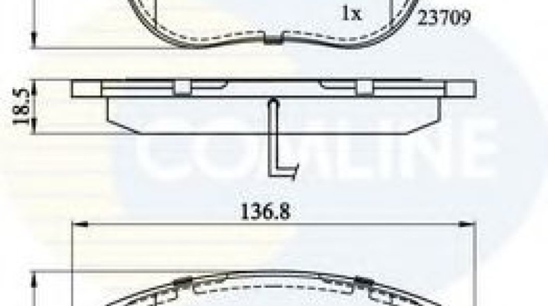 Set placute frana,frana disc FIAT MULTIPLA (186) (1999 - 2010) COMLINE CBP11038 piesa NOUA