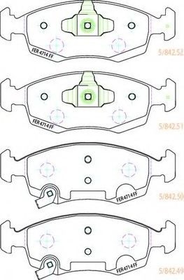 Set placute frana,frana disc FIAT PANDA (312) (2012 - 2016) FERODO FDB4400 piesa NOUA