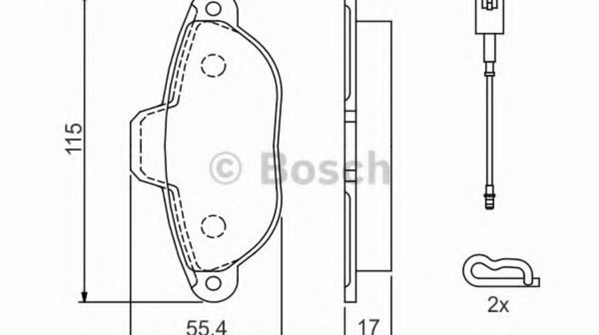 Set placute frana,frana disc FIAT PANDA Van (169) (2004 - 2016) BOSCH 0 986 494 115 piesa NOUA