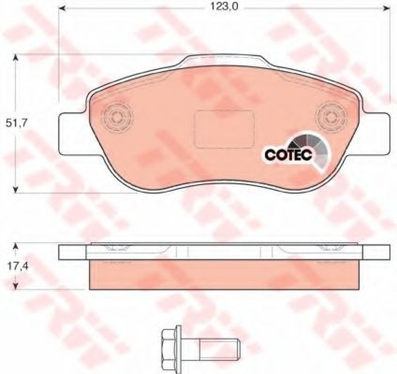 Set placute frana,frana disc FIAT PANDA Van (169) (2004 - 2016) TRW GDB1589 piesa NOUA