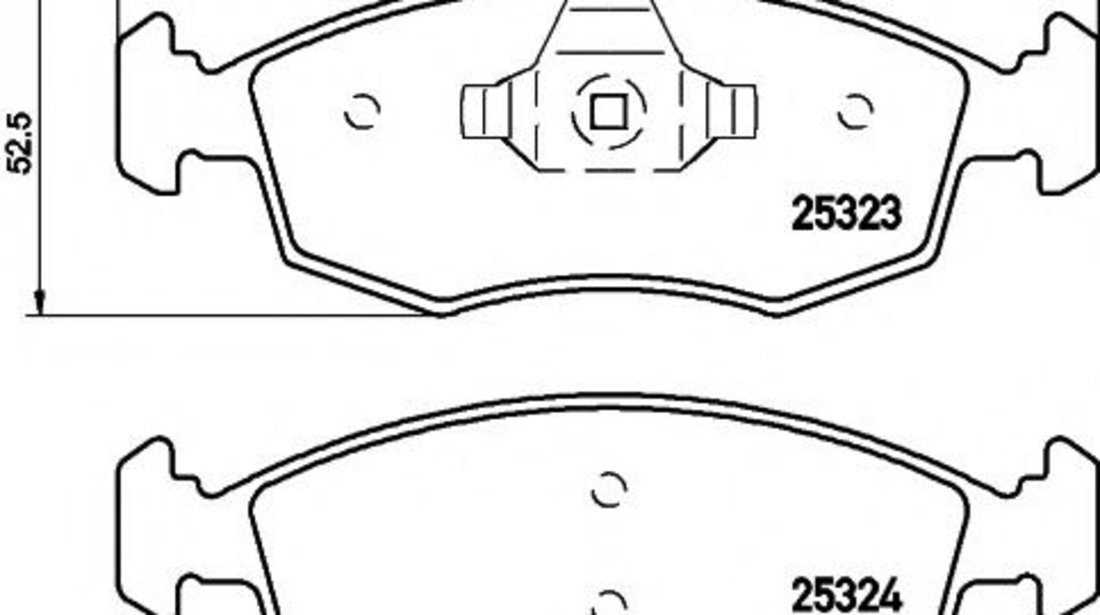 Set placute frana,frana disc FIAT PANDA VAN (312) (2012 - 2016) TEXTAR 2532301 piesa NOUA