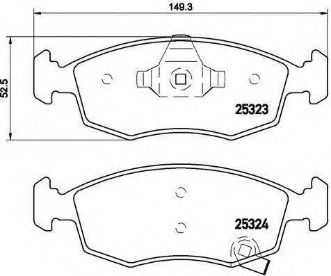 Set placute frana,frana disc FIAT PANDA VAN (312) (2012 - 2016) BREMBO P 11 031 piesa NOUA