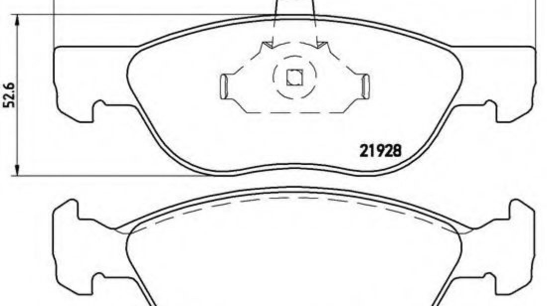 Set placute frana,frana disc FIAT PUNTO (176) (1993 - 1999) BREMBO P 23 081 piesa NOUA