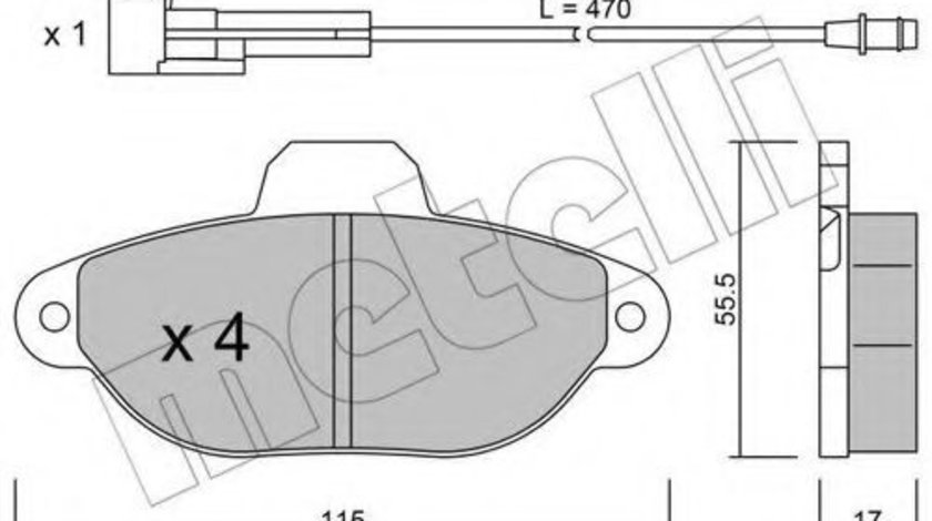 Set placute frana,frana disc FIAT PUNTO (176) (1993 - 1999) METELLI 22-0159-0 piesa NOUA