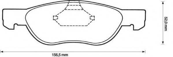 Set placute frana,frana disc FIAT PUNTO (188) (1999 - 2016) JURID 571973J piesa NOUA