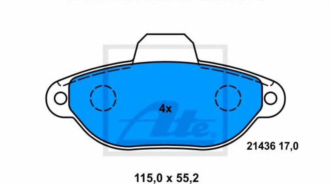 Set placute frana,frana disc FIAT PUNTO (188) (1999 - 2016) ATE 13.0460-3950.2 piesa NOUA