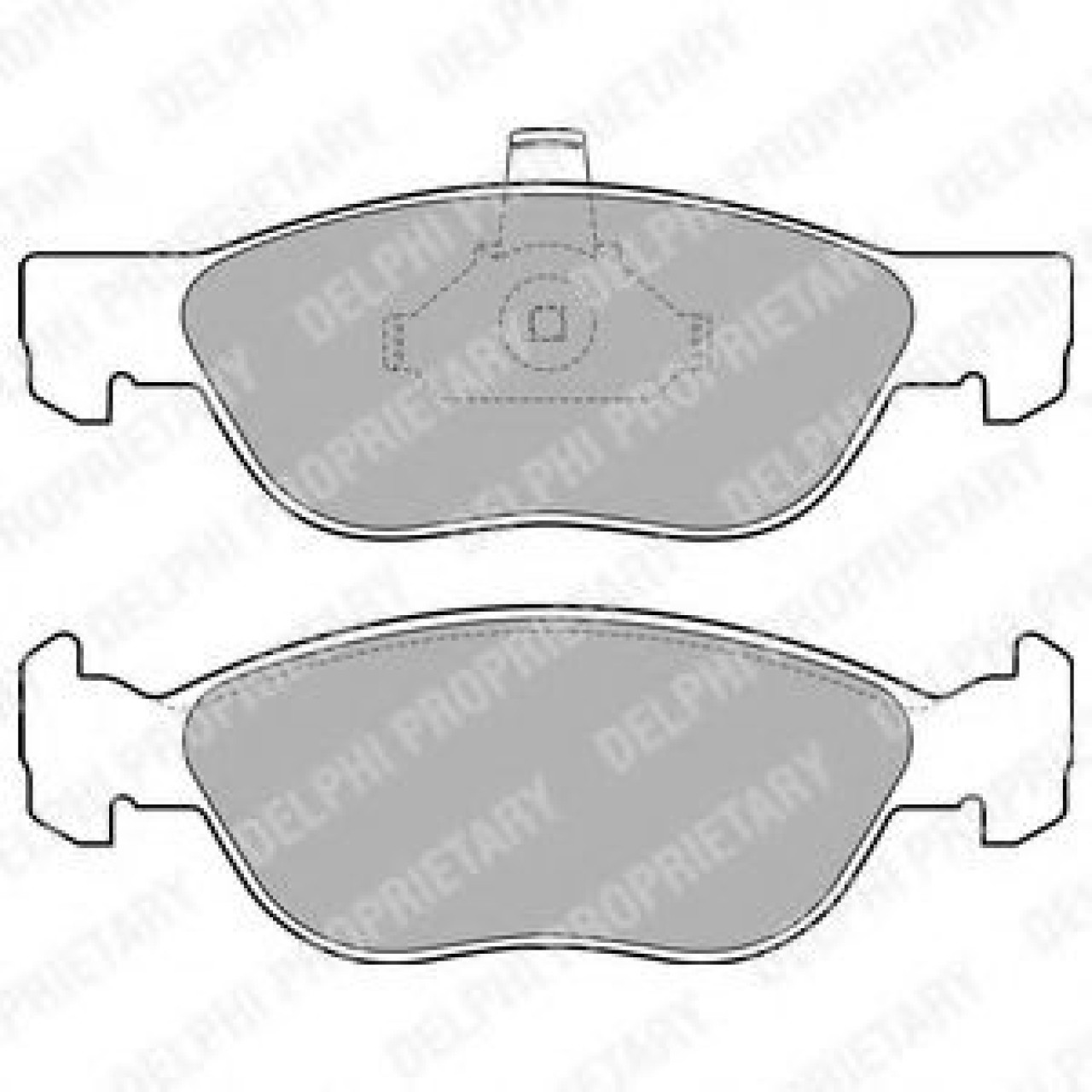 Set placute frana,frana disc FIAT PUNTO (188) (1999 - 2016) DELPHI LP1734 piesa NOUA