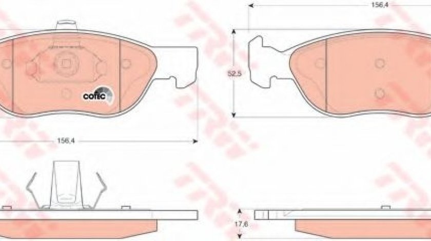 Set placute frana,frana disc FIAT PUNTO (188) (1999 - 2016) TRW GDB1487 piesa NOUA