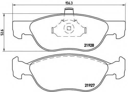 Set placute frana,frana disc FIAT PUNTO (188) (1999 - 2016) BREMBO P 23 081 piesa NOUA