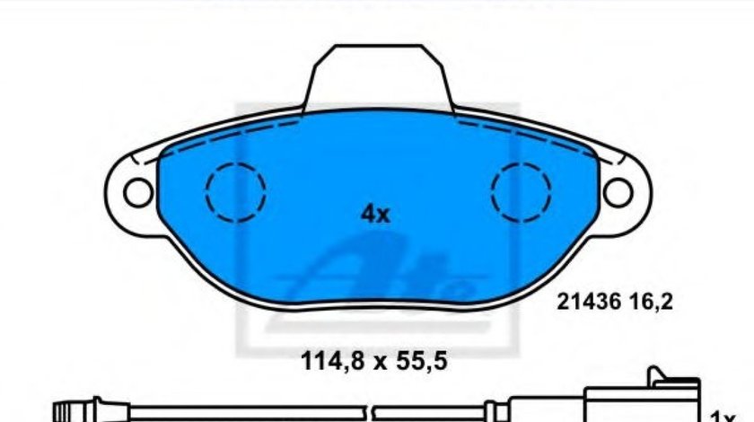 Set placute frana,frana disc FIAT PUNTO (188) (1999 - 2016) ATE 13.0460-3951.2 piesa NOUA