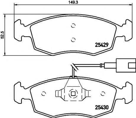 Set placute frana,frana disc FIAT PUNTO (199) (2012 - 2016) TEXTAR 2542901 piesa NOUA